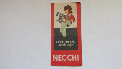 Antiguo Folleto De Maquinas De Coser Necchi