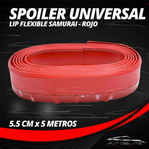 Imagen 2 de 10 de Lip Faldon Estribo Spoiler Universal Flexible Samurai 2.5m