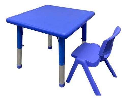 Mesa Para Niños Infantil Regulable Graduable Altura Azul 