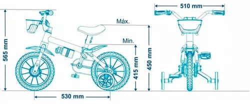 Bicicleta Infantil Aro 12 Barbie com rodinhas Caloi 3+