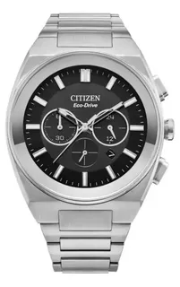 Reloj Citizen Axiom Eco Drive Negro Ca4580-50e Color de la correa Plateado Color del bisel Plateado