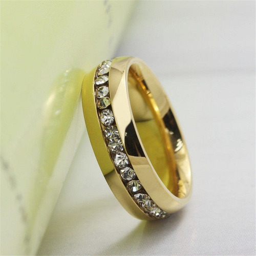 Imagen 3 de 6 de Anillo De Compromiso Acero Titanio C/estuche Tallas 5,6,7,8