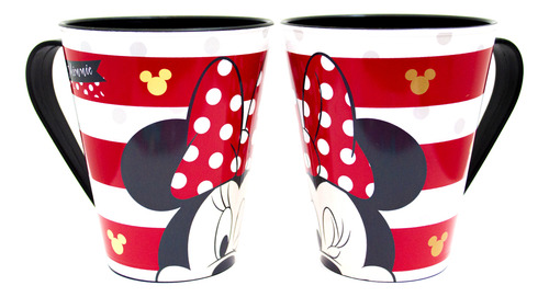 Caneca De Plástico Infantil 360 Ml Personagens Plasútil Personagem Minnie Rosa