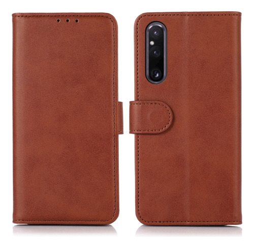 Cow Texture Leather Case For Sony Xperia 1 V