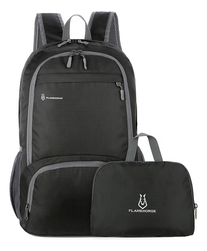 Mochila Ligera Plegable Daypack Con Dos Bolsas De Hombro