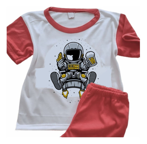 Pijama Hombre Y Mujer Estampada Sublimada Astronauta - 0948