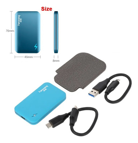 Imagen 3 de 9 de Disco Externo Solido Ssd Usb 3.2 Gen2+tipo-c