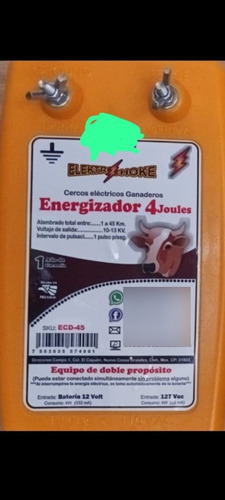 Energizador 4 Joules Cerco Electrico 45 Kms Ganadero 