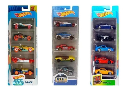 Kit Com 5 Carros Hot Wheels Mattel Original