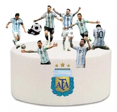 Topo Topper De Bolo Personalizado Messi Seleção Da Argentina