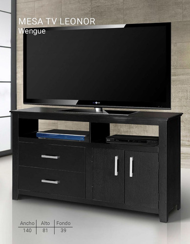 Imagen 2 de 5 de Mesa De Tv Leonor Wengue Këssa Muebles