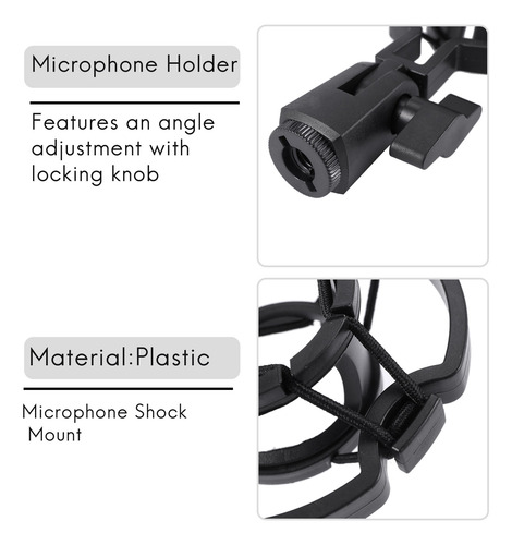 Soporte Universal De Amortiguador Para Micrófono De Condensa