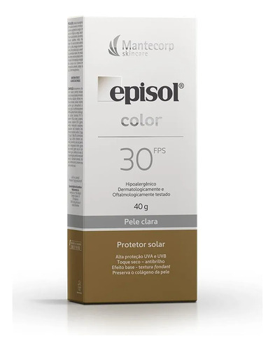 Protetor Solar Facial Episol Mantecorp 30 - 40g Creme