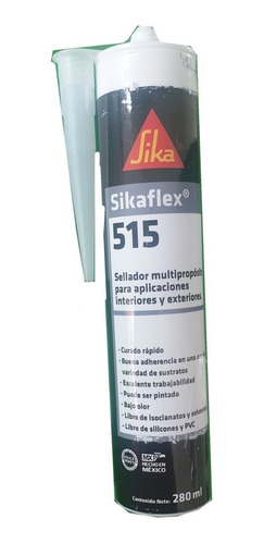 Sikaflex 515 Gris Cartucho 280 Ml. (sika) Sellador Stp