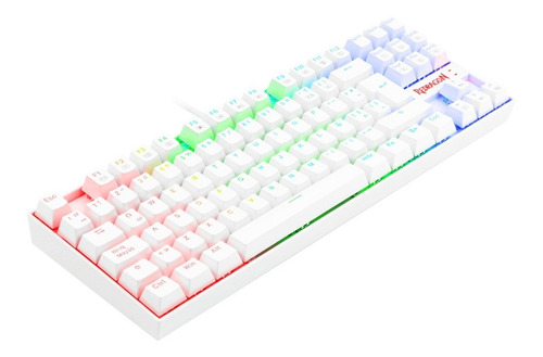 Teclado Mecánico Gamer Tkl Redragon Kumara White Rgb K552