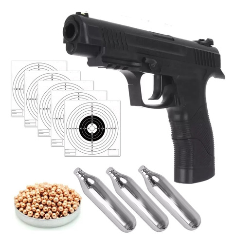 Pistola Co2 Daisy + 500 Balines + 3 Garrafas Y Blancos