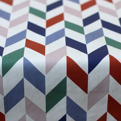 Toalha Mesa Plástica Térmica Chevron Vm 4 A 6 Lugares 1,60