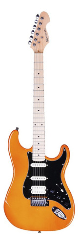 Guitarra Eletrica Strato Michael Rocker Gms250 C P2 Playback Cor Amber Orientação da mão Destro