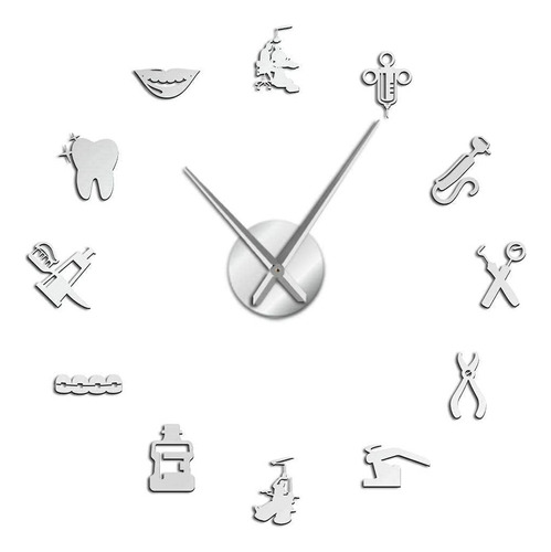 Reloj De Pared Dental Gigante Para Dentista O Decoración