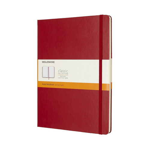 Moleskine Classic Notebook Xl Ruled Scarlet Red Hardc (daqm)
