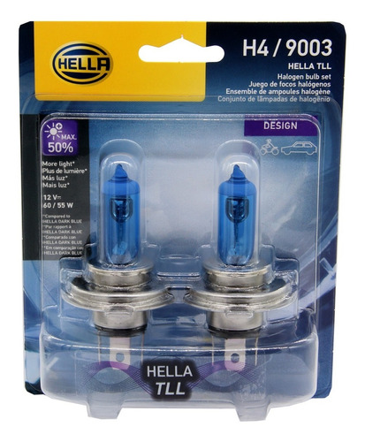 Ampolleta Hella H4 12v 60/55w P43t T4.625 Az Tll Blister X2