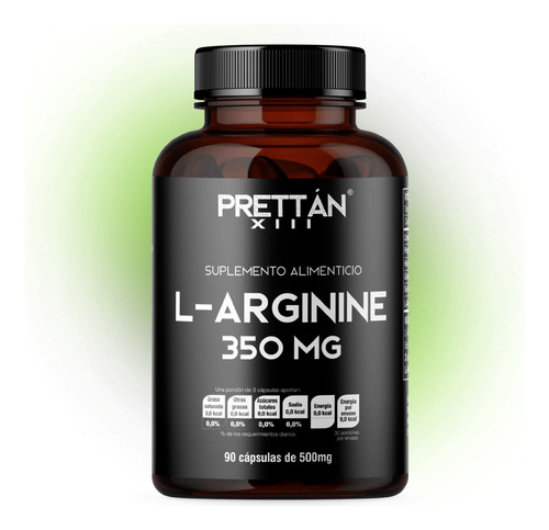 L-arginina Suplemento 90 Cápsulas 500mg Prettan