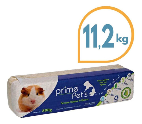 Imagen 1 de 2 de Viruta Sanitaria Para Conejos Y Pequeñas Mascotas 11.2 Kg