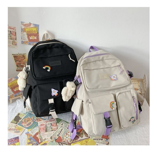 Mochila De Estudiante Impermeable Linda Informal Coreana