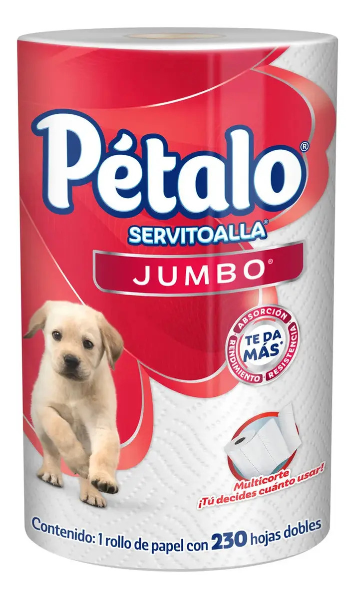 Servitoallas Jumbo 230 Hojas Dobles 1 rollo Pétalo