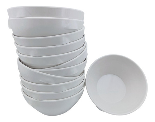 Tazón Avenero Melamina Blanca 600 Ml 12 Pz Incluye Color Blanco Avenero Blanco