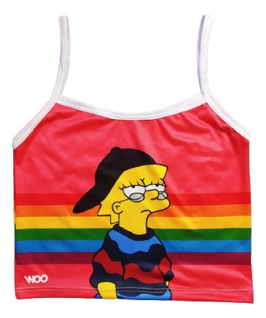 Tops Lisa Arcoiris Los Simpson Unisex 