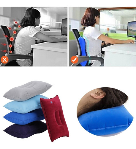 Almohada Inflable Para El Camping Almohada De Viaje