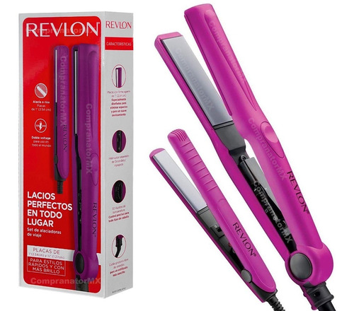 Kit Alaciadora Plancha Cabello Revlon Cerámica Alisado Viaje