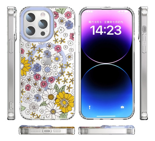 Funda Temática De Flores Para iPhone 15/14/13/12