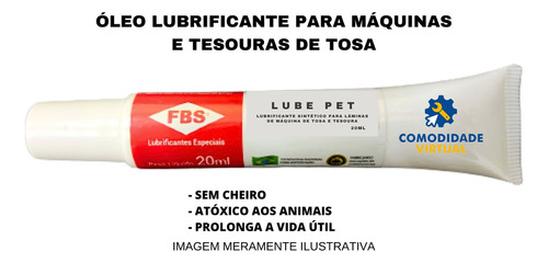 Oleo Lubrificante Lamina De Maquina Tosadora Lube Pet 20ml