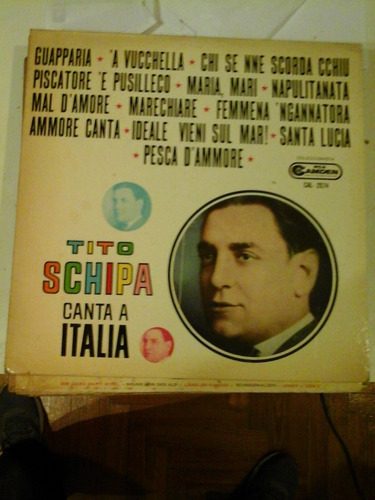 Vinilo 3816 - Tito Schipa Canta A Italia - Rca 