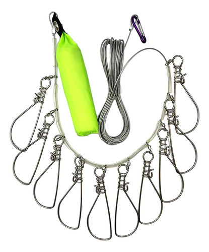 Pesca Stringer Stringer Lock Acero Inoxidable Live Buckle