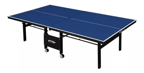 Mesa de ping pong mdp 15mm 1087 klopf cor preta c/ rodas, suporte