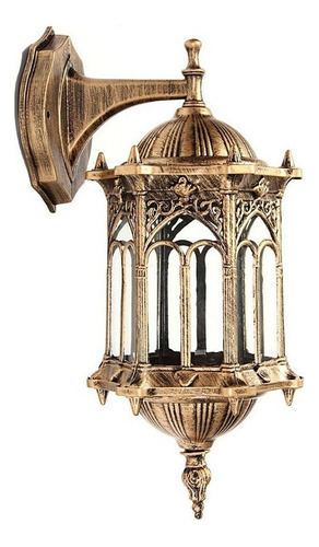 Antiguo Exterior Lámpara De Pared Aluminio Linterna De Crist