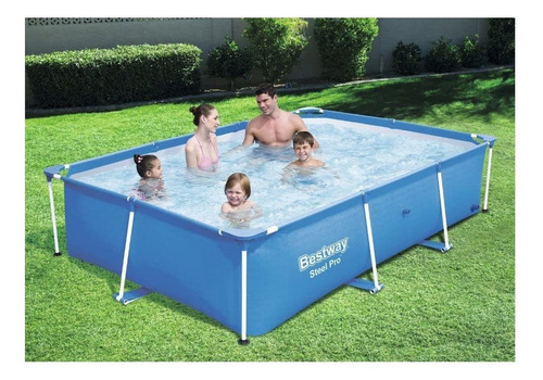 Imagen 2 de 2 de Pileta estructural rectangular Bestway 56403 con capacidad de 2300 litros de 2.59m de largo x 1.7m de ancho azul