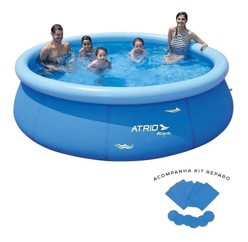 Piscina Inflável Circular Portátil 4500 L Es305 Atrio
