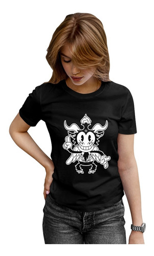 Ropa De Moda Gotica Para Mujer Playera Negra Baphomet Modern