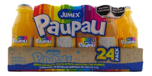 Bebida De Frutas Pau Pau Sabor Surtidos 24 Pzs De 250 Ml C/u