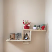 Comprar Repisa Artesanal De Madera 67x39 Cm Con Barniz
