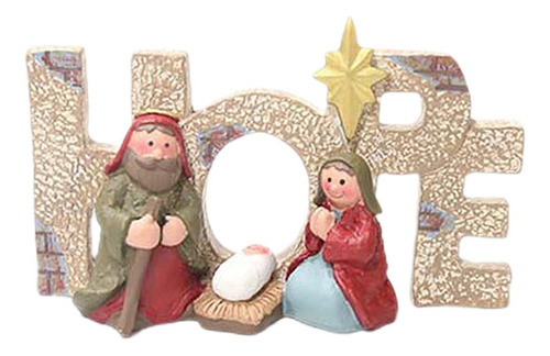 Resina Natividad Niño Jesús Estatuilla De Navidad Conjunto