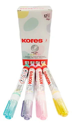 comprar Corrector Tipo Lapiz Metal Tip Pastel Kores Cajax12 Uni