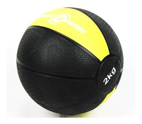 Balón Medicinal 2 Kg De Rebote   (negro/amarillo)