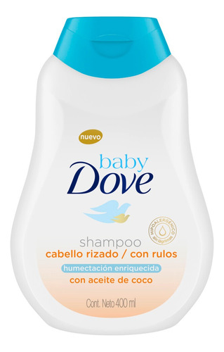 Shampoo Baby Dove Humectación Enriquecida Cabello Rizado en dosificador de 400mL por 1 unidad