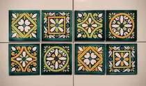 Comprar Azulejos Decorados Creta Esmeralda  10x10 \u002F Pack X 8 Unid