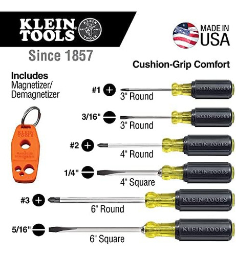 Klein Tools Juego De Destornilladores Con Magnetizador Para